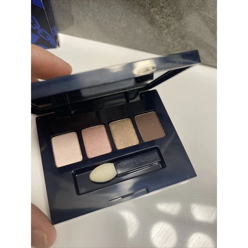 Estee Lauder Pure Color Eye Shadow Quad Ivory Slipper, Nude Fresco Hot Cinnamon‎